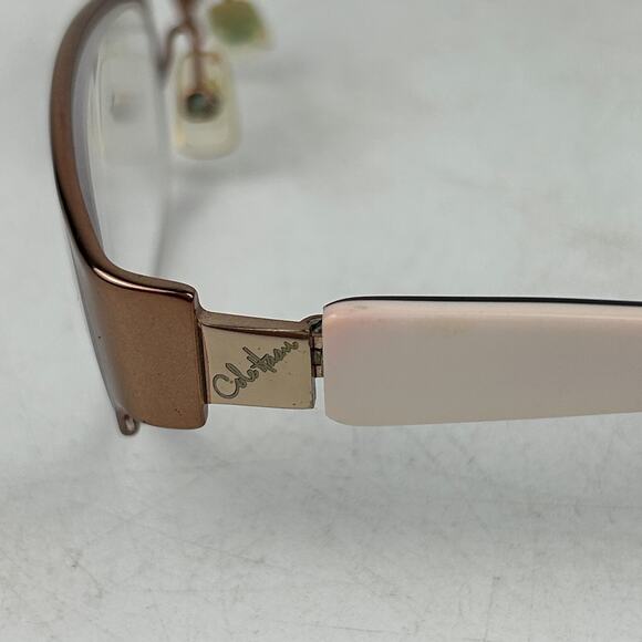 Cole Haan Ch900 Eyeglasses Topaz Unisex Adult Brown Metal Half‎ Rim 53-17-130mm - Picture 4 of 13